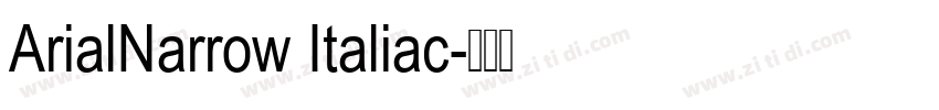 ArialNarrow Italiac字体转换